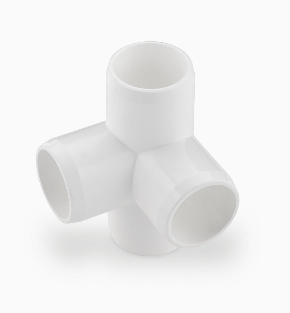3/4" Furniture Grade 4-Way Side Outlet Tee PVC Fitting - 4 Pack