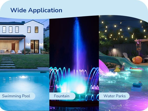 EDISHINE 12V LED Pool Lights for Inground Pool RGBW Dynamic Effects Waterproof