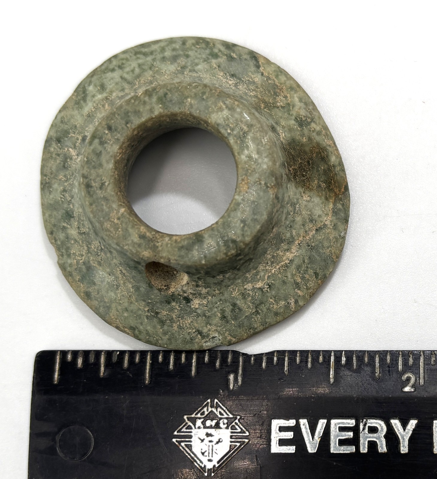 Pair Pre-Columbian Jade Mayan Ear Spools Artifacts