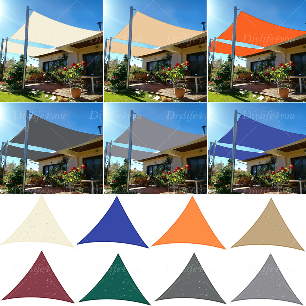 Waterproof Shade Sail Patio Awning Outdoor Garden Pool Sun Canopy Shelter Cover