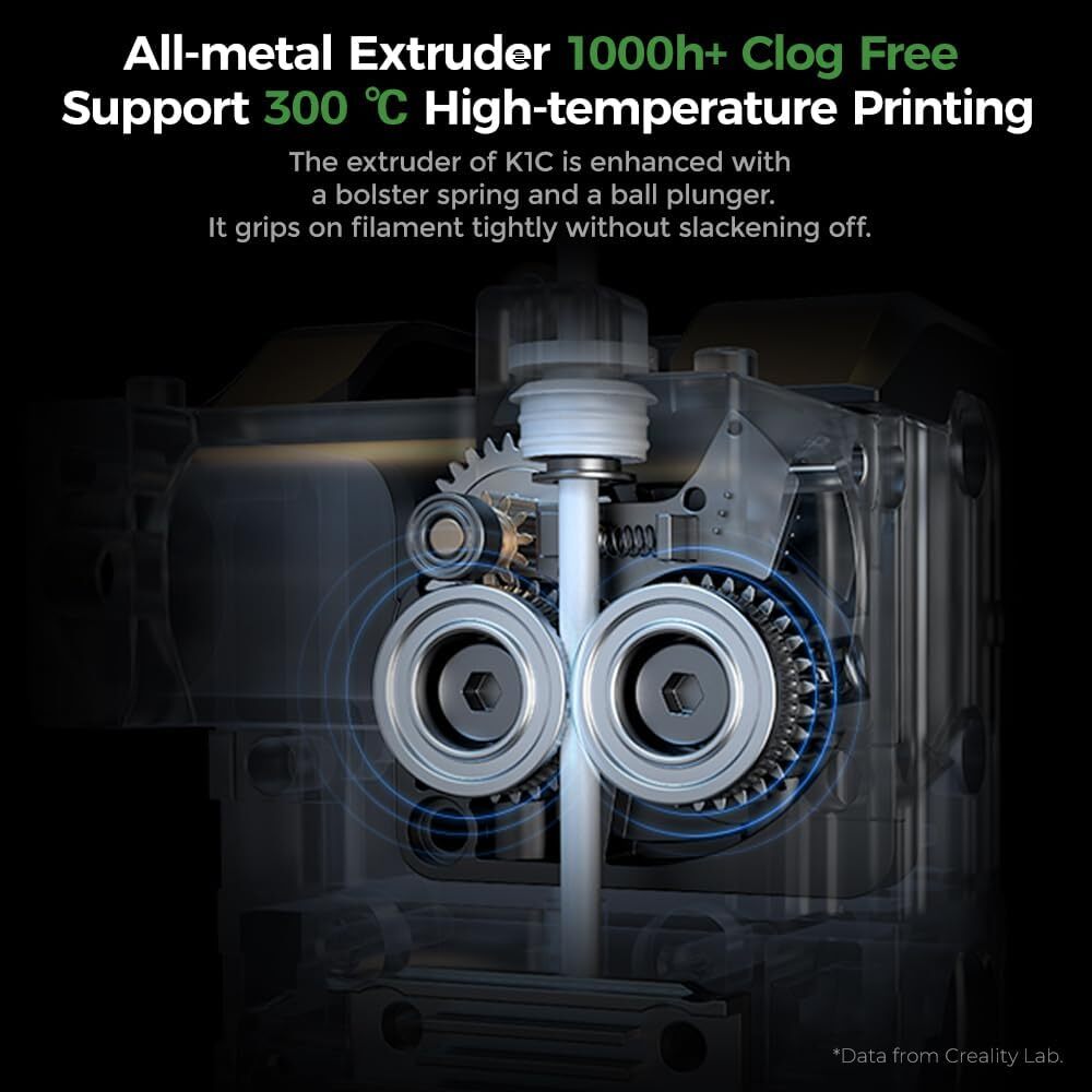 Creality K1C 3D Printer 600mm/s Fast Printing Speed Auto Leveling and AI Camera