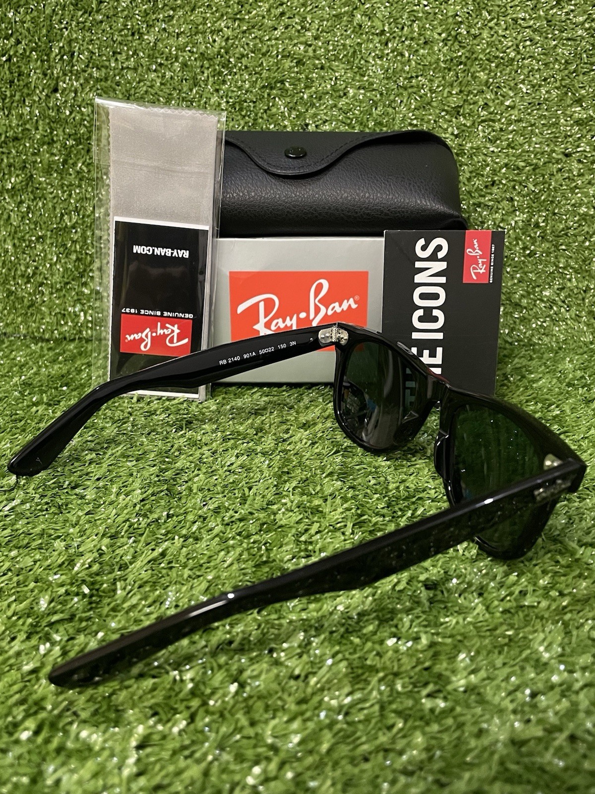 Ray-Ban Sunglasses Wayfarer RB2140 Gloss Black Frame And Lens
