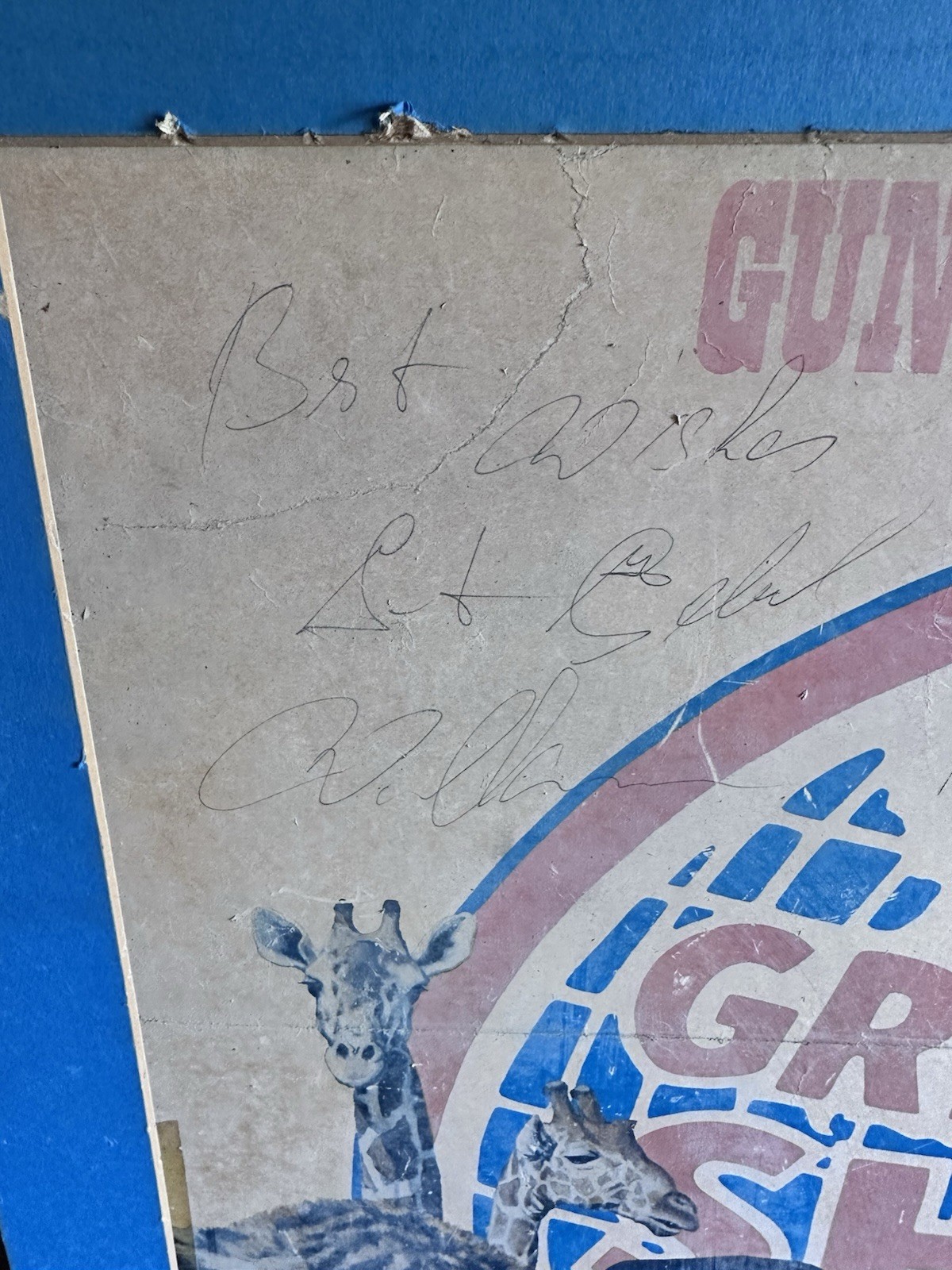 Autographed Poster Gunther Gebel Williams Ringling Brothers Circus Matted Signed