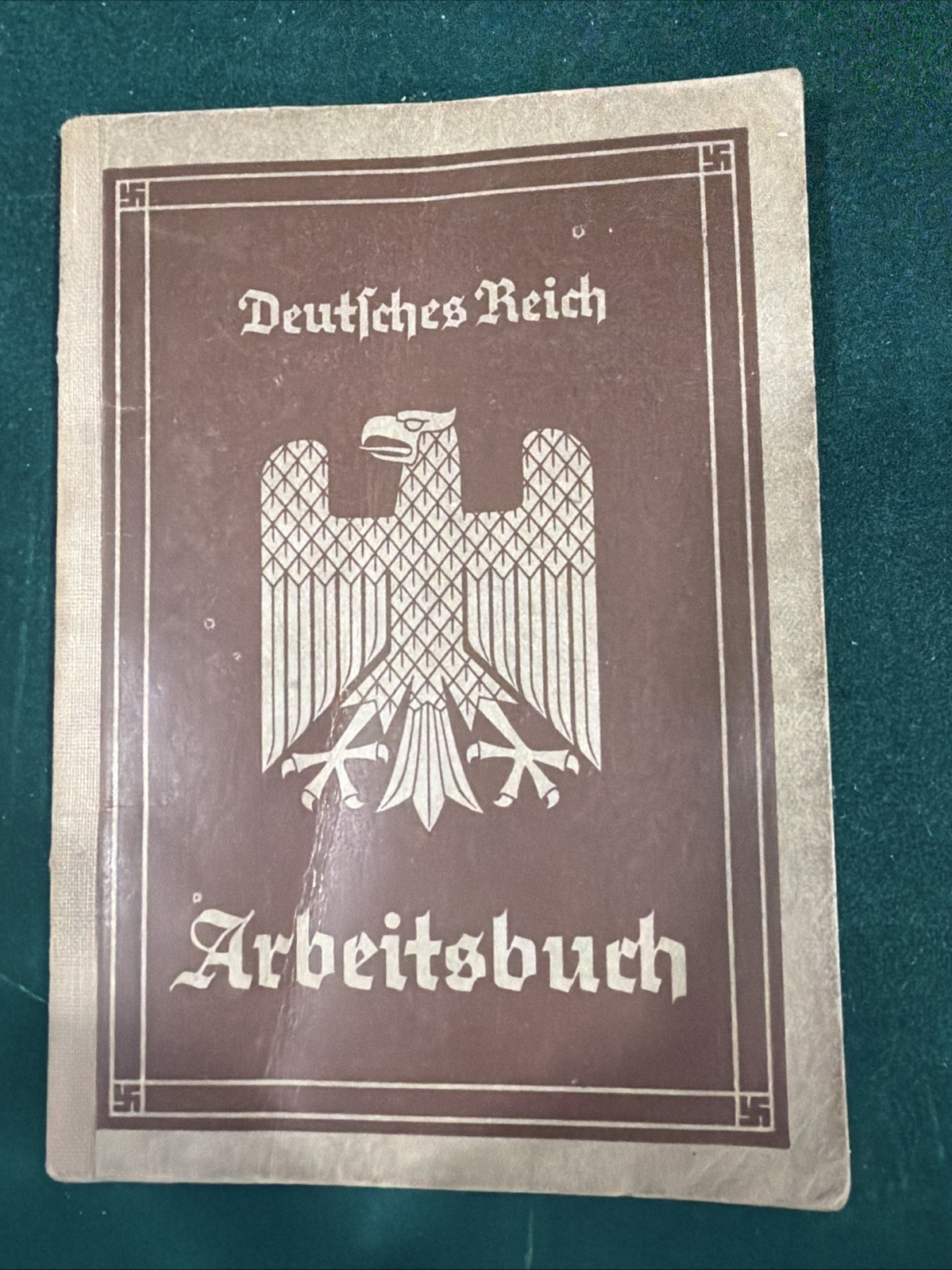 Original VTG before WWII German Arbeitsbuch Work Book