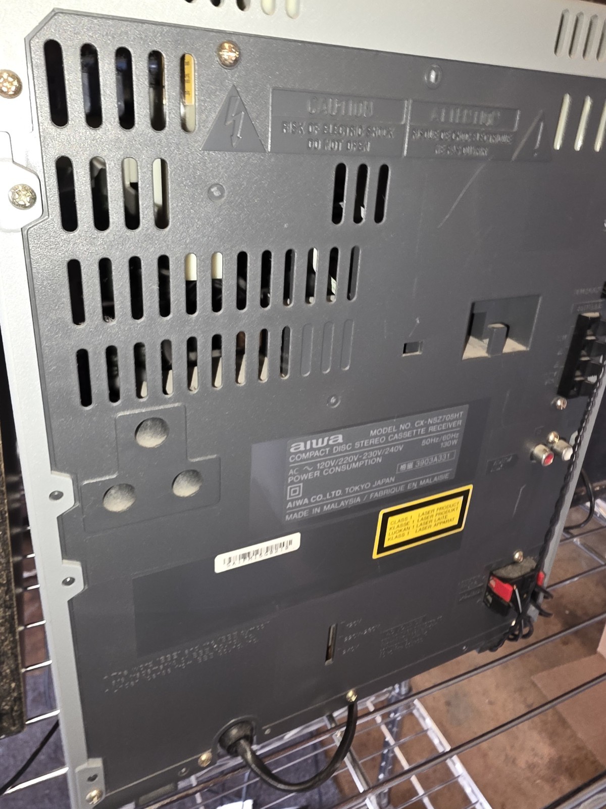 AIWA CX-NSZ705HT Compact Stereo System w/ Dual Powered Subwoofers – AM/FM Works