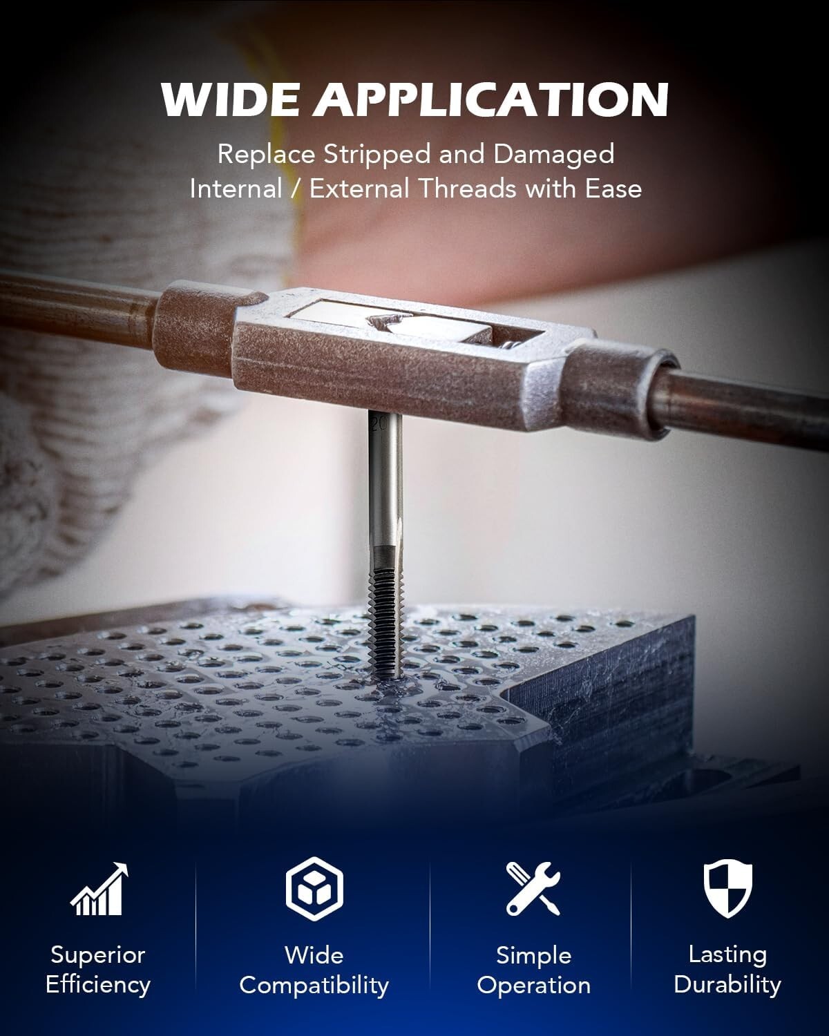 80 Pcs Tap and Die Set in SAE and Metric Sizes Standard With Coarse Fine Thread