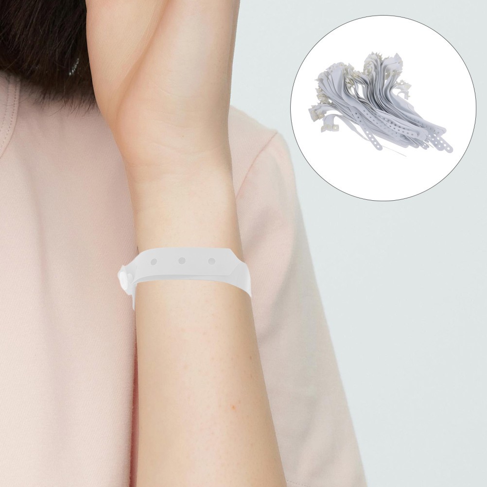 100 Pcs Disposable Medical Identification Wristbands PVC Hospital Patient