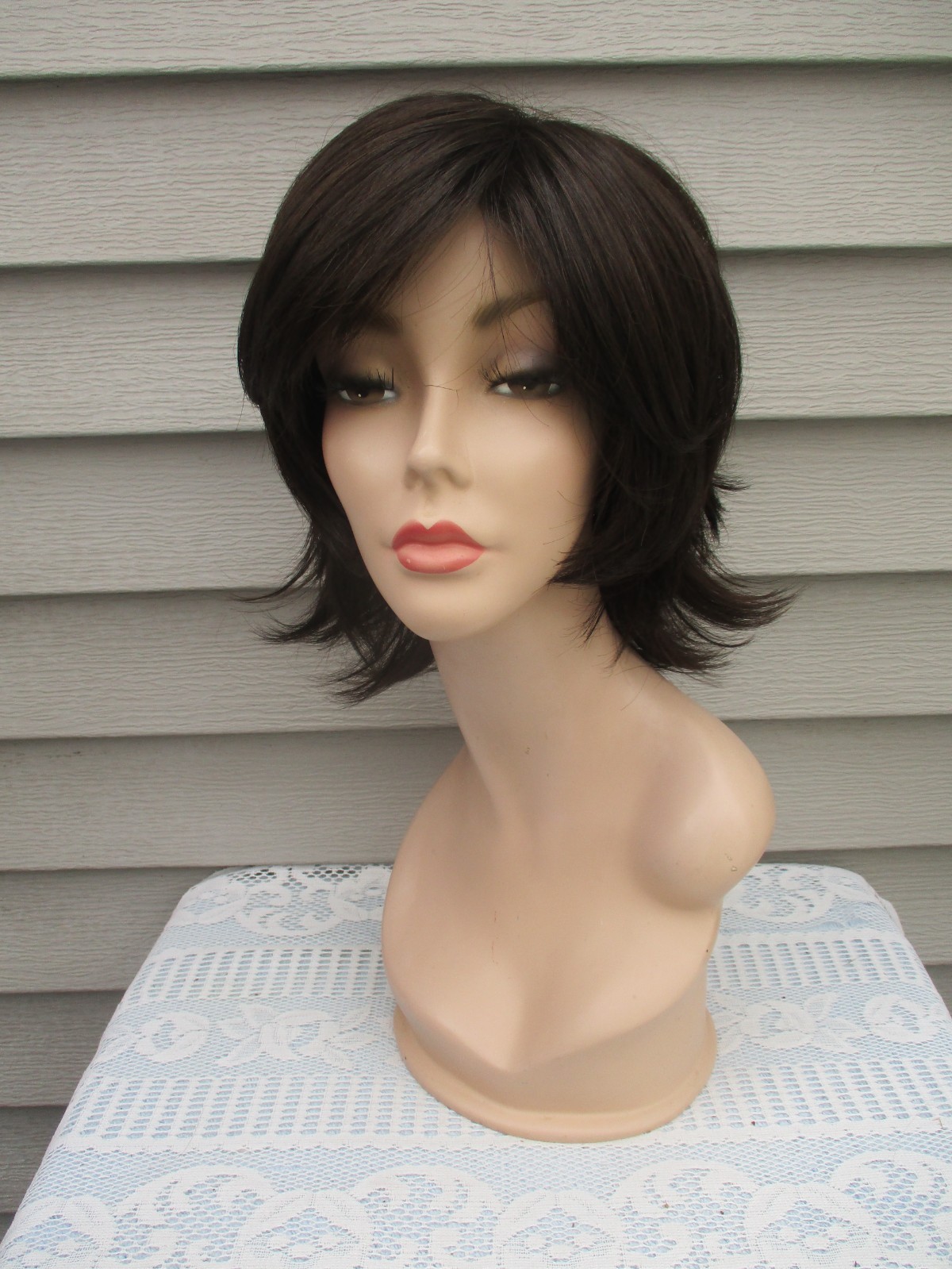 Noriko Wig STORM Color CAPPUCINO Dark Brown Layered Style