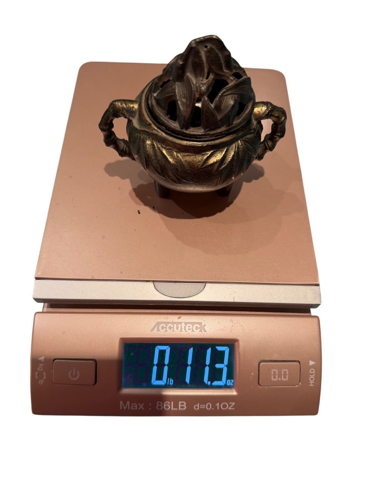 Vantine's Antique Incense Burner Bronze Signed 1004 Collectible Asian Design