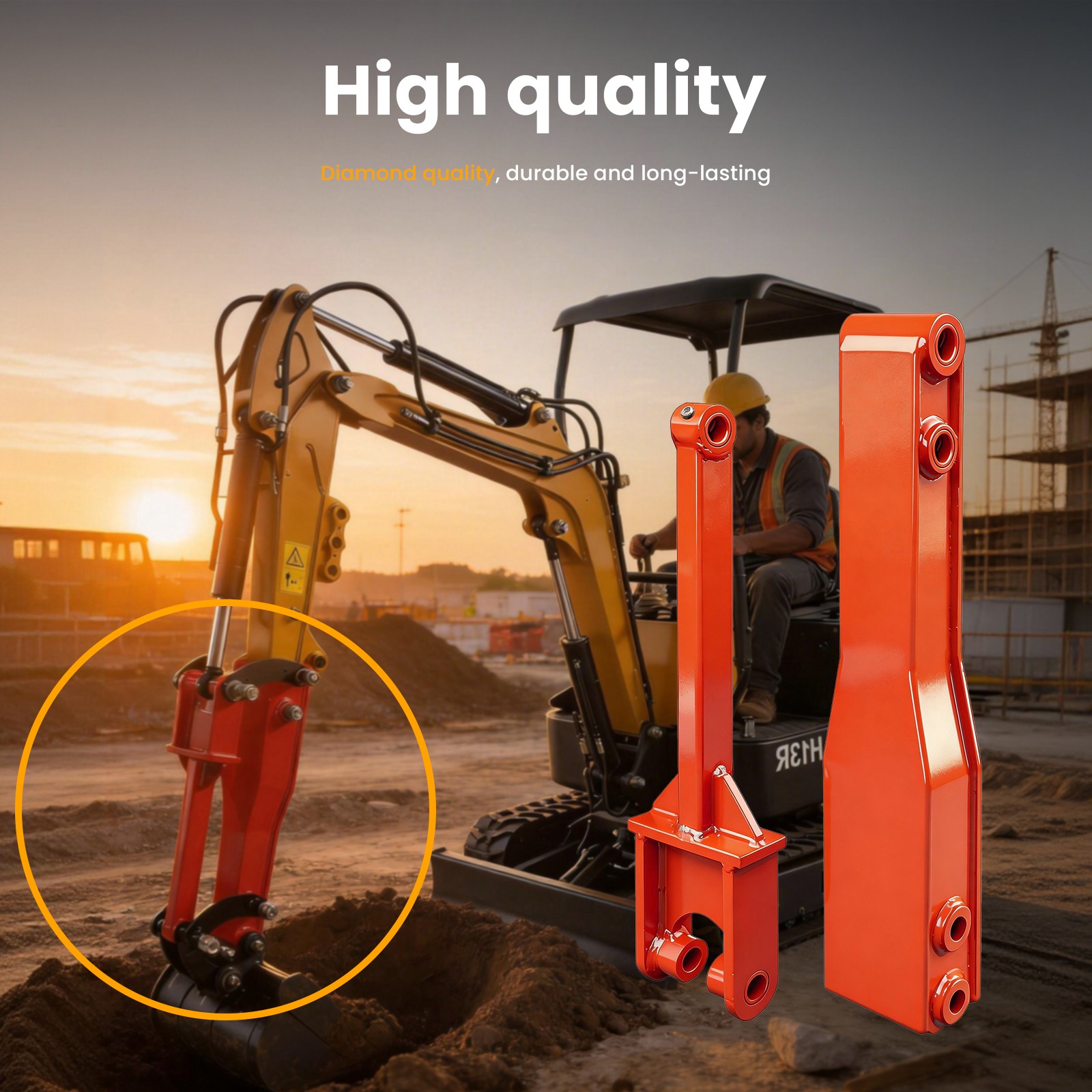 28in Excavator arm extension kit for mini excavators weighing between 0.8-1.8ton