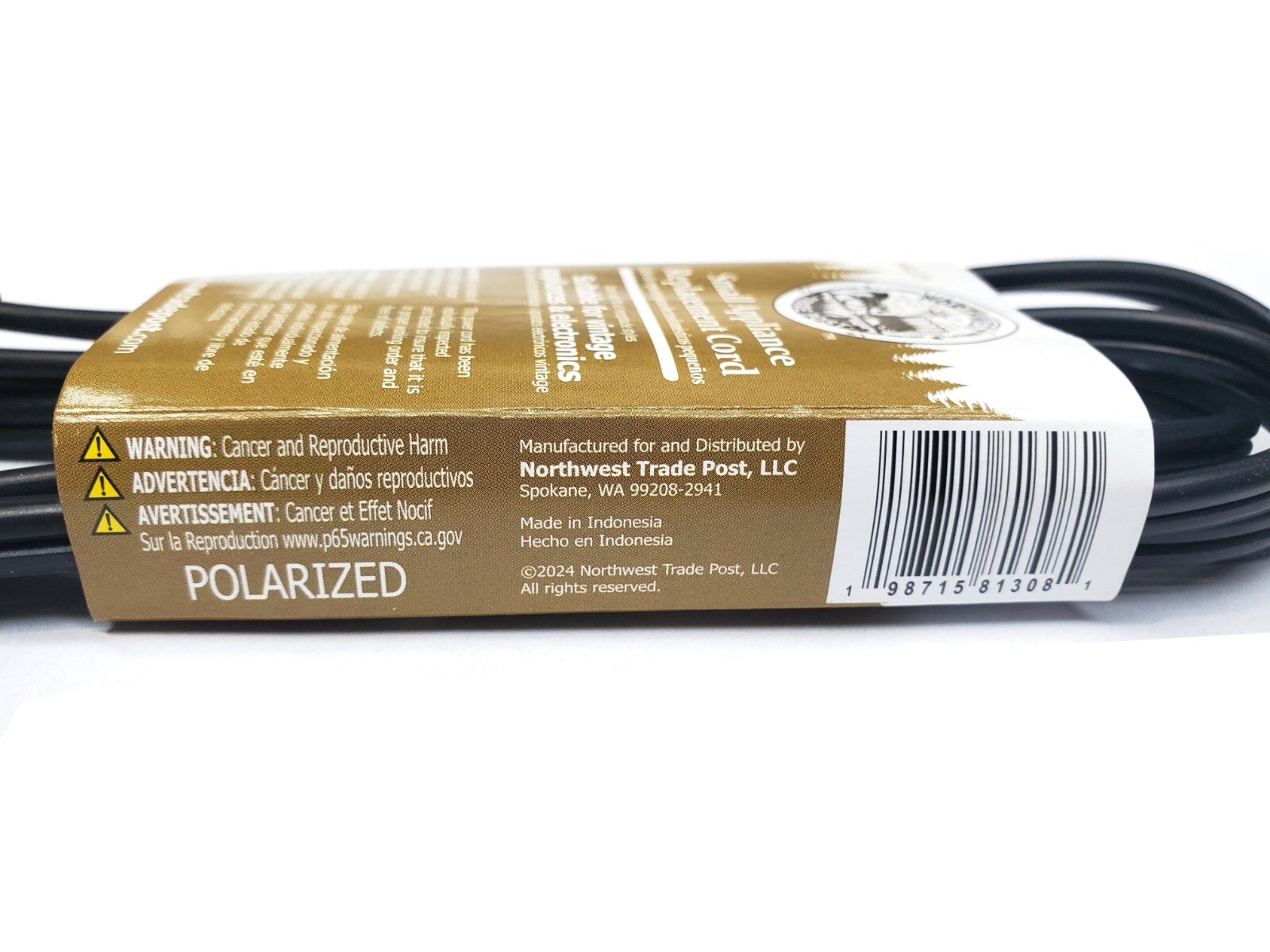 Replacement 6ft Power Cord for Vintage Solid State TV Stereo Radio 2-Prong Pin