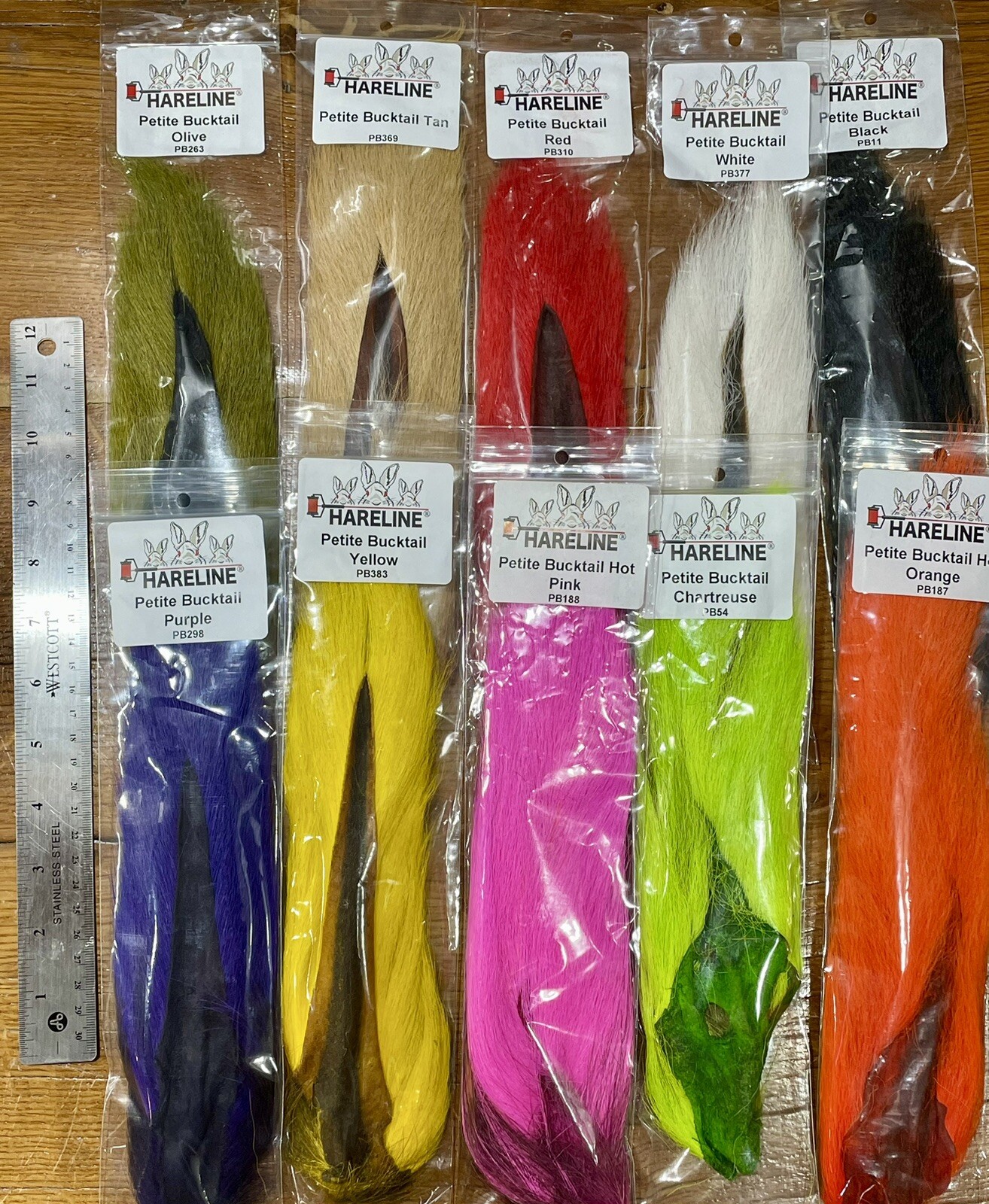 HARELINE PETITE BUCKTAIL. YOU PICK COLOR. FLY TYING, JIGS, DEER HAIR, STREAMER.