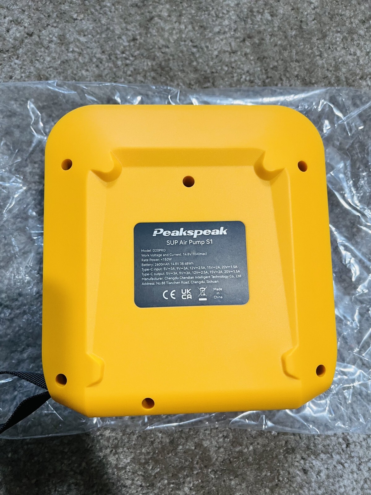 Peakspeak 20PSI Electric SUP Air Pump | Inflator for Paddle Board, boat, tent