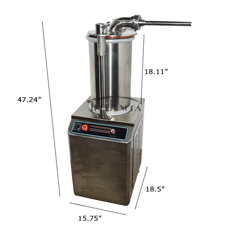 Hydraulic Sausage Stuffers 110V 26L Automatic Vertical Sausage Maker w/3 Stuffer