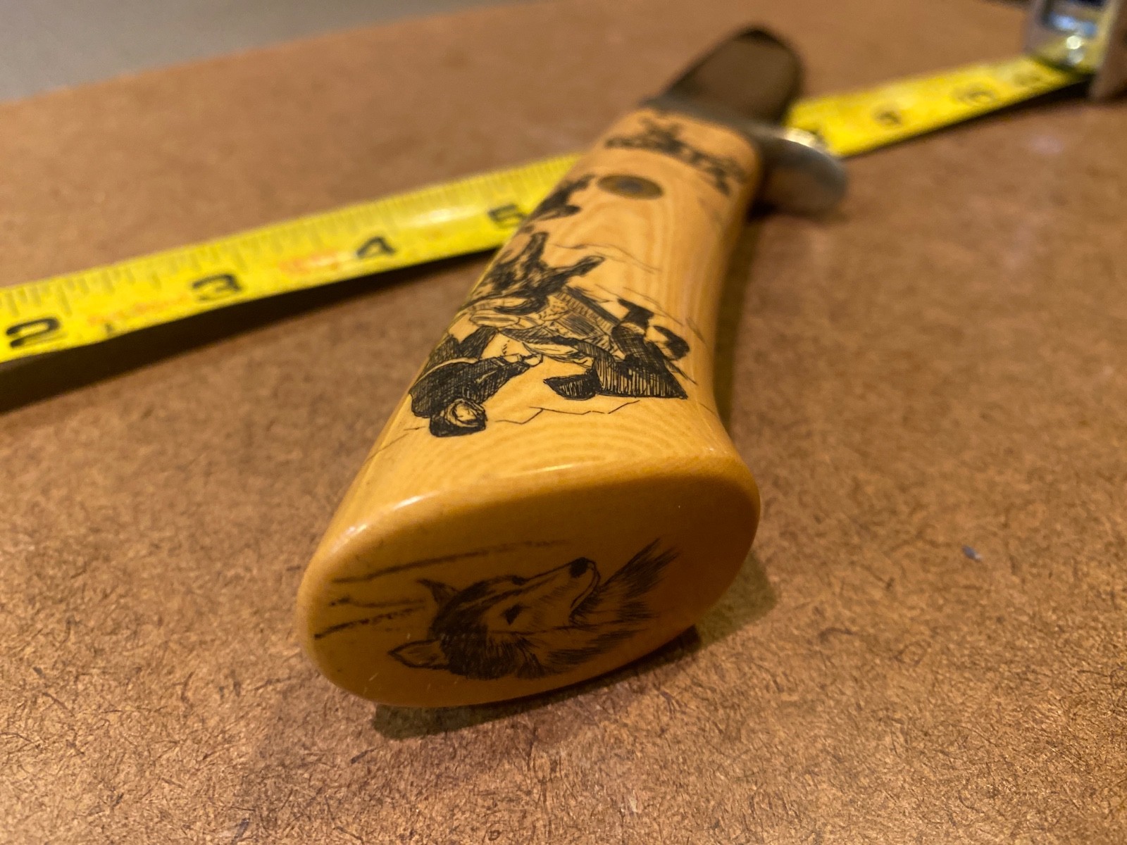 Vintage PASS hunting fishing hiking camping knife, used decorative