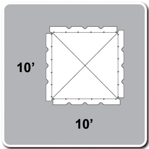 10x10 Commercial Heavy Duty Replacement Top White Canopy Tent