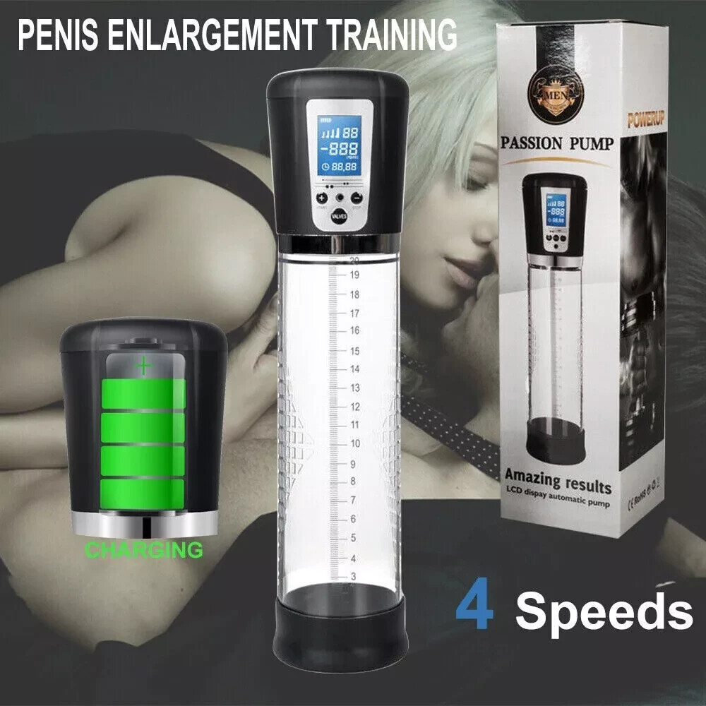Vacuum Electric Penis Pump Digital rechargeable Male Men Penis Enlarger Growth
