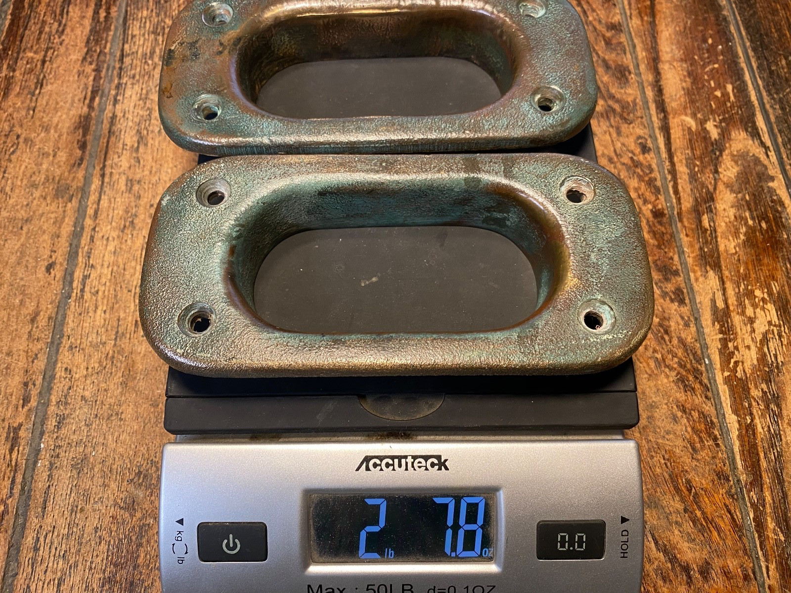 4 SETS OF VINTAGE CAST POLISHED BRONZE HAWSE HOLES 6" X 3" NICE PATINA