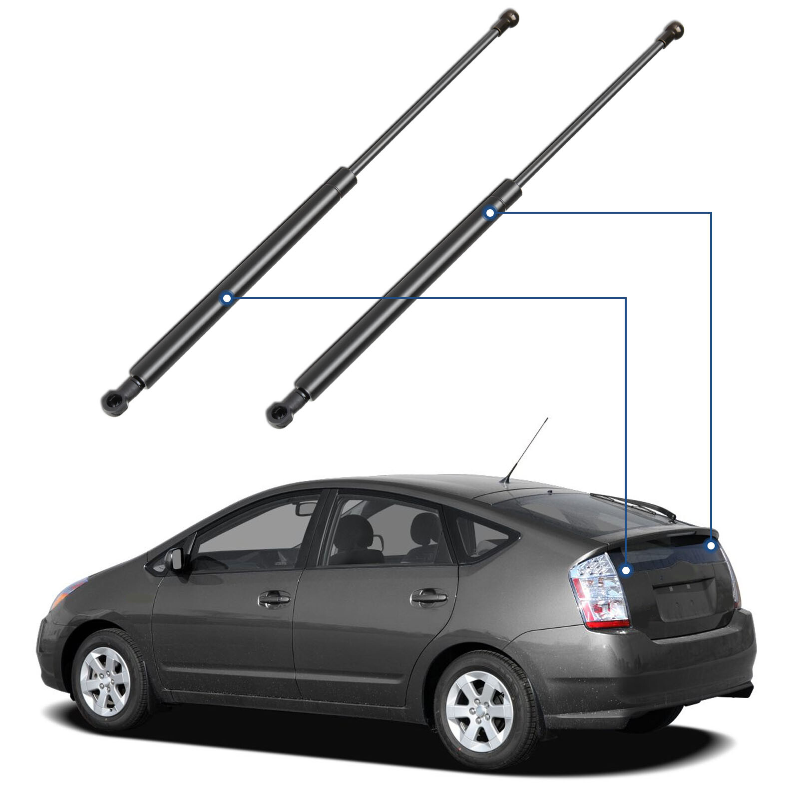 For 2004-2007 Toyota Prius Qty 2 Rear Hatch Tailgate Lift Supports Shocks Struts