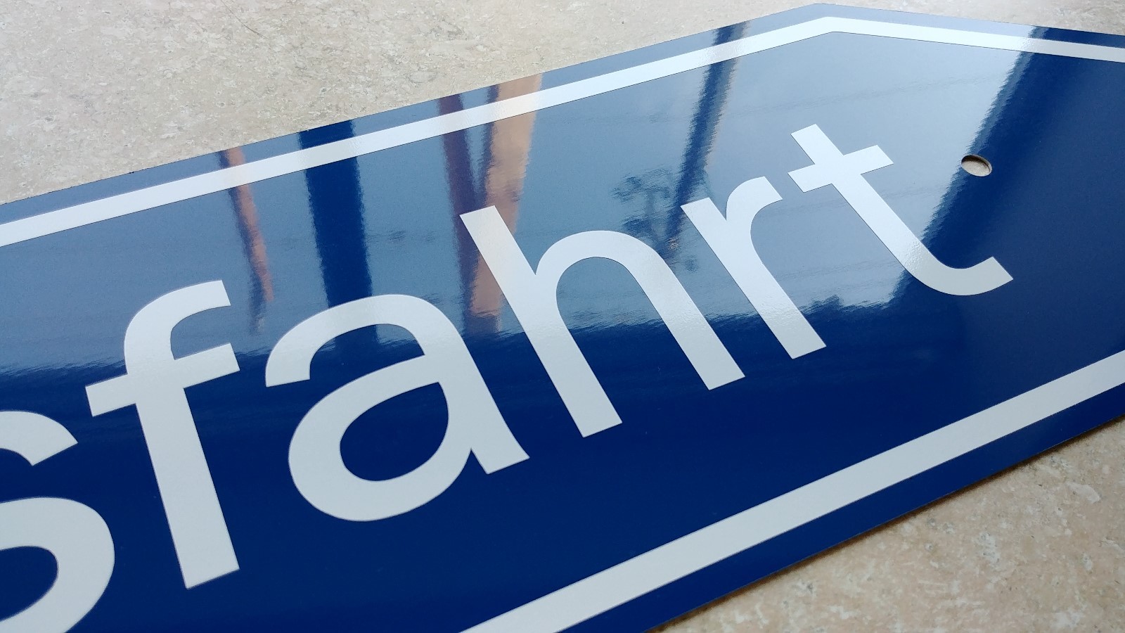 AUSFAHRT SIGN - German Autobahn Exit Marker - Aluminum - / FREE SHIPPING !