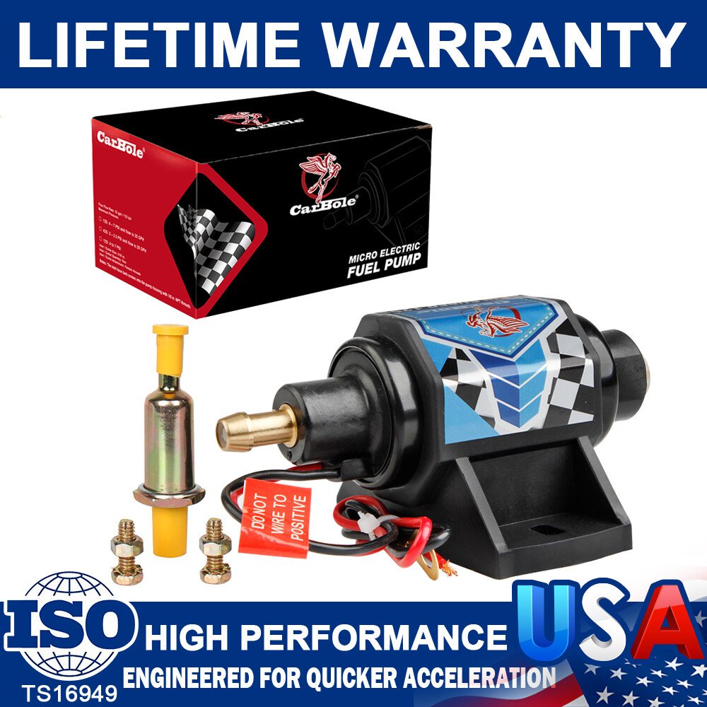 Universal Electric Fuel Pump Carburetor 12V Gas Diesel Inline Pump 35 GPH 5-9PSI