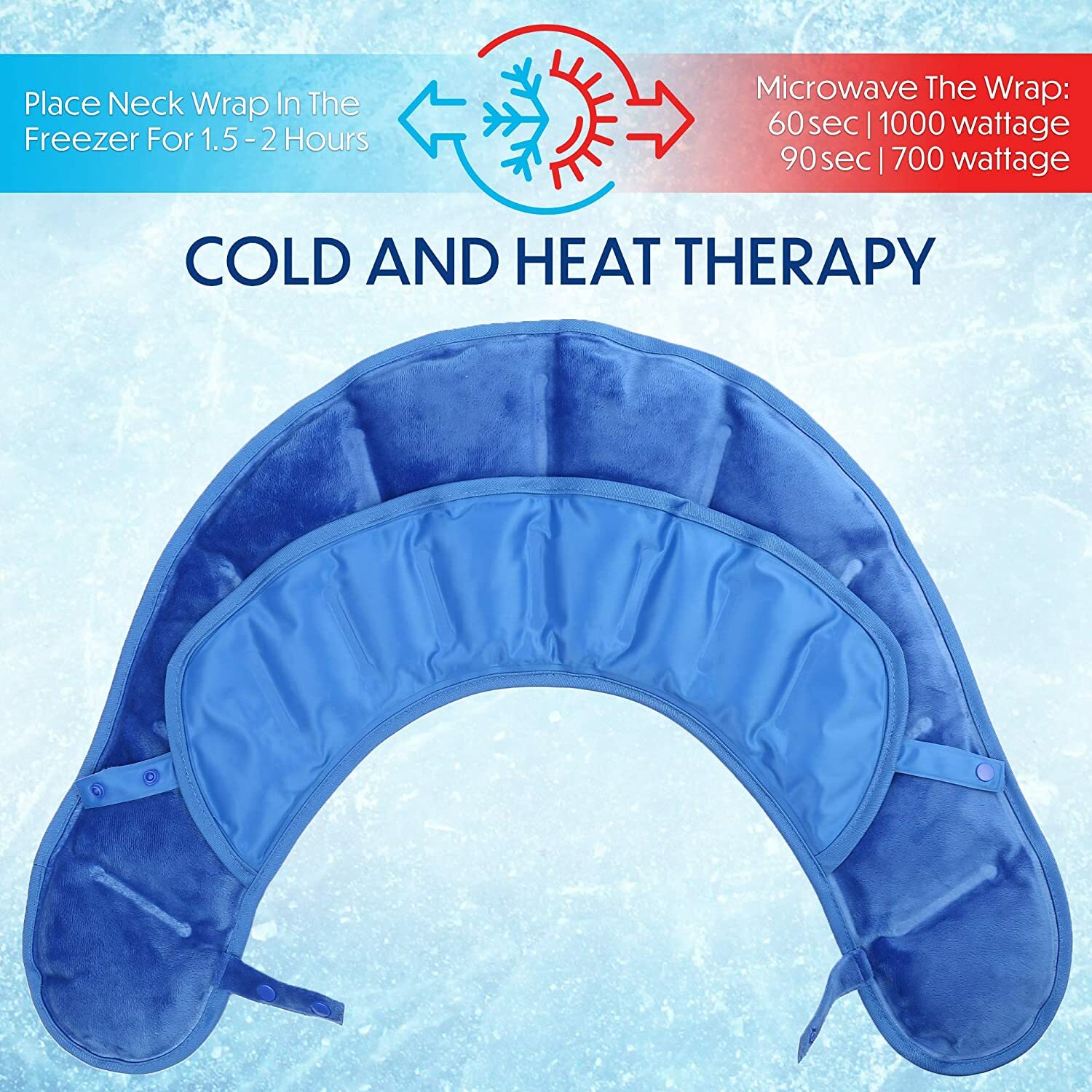 Gel Ice Pack for Neck Shoulder Pain Reusable Hot Cold Therapy Wrap for Swelling