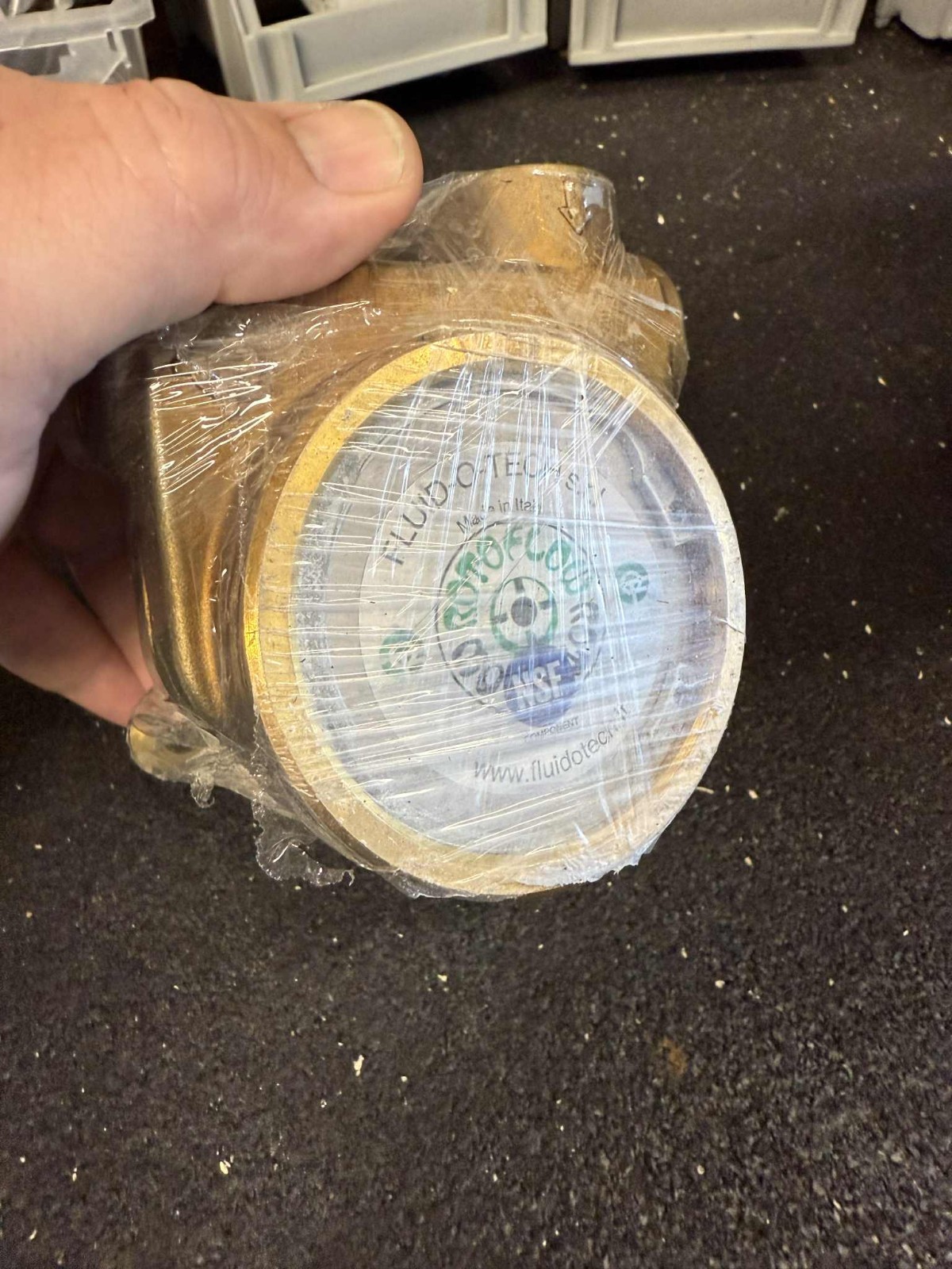 Fluid-O-Tech PA1000F Brass Flange Mount Rotoflow Rotary Vane Pump - 4.58-5.45 GP