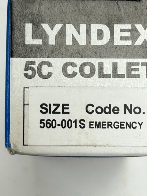 5C STEEL EMERGENCY COLLET STEEL LYNDEX 560-001S NEW