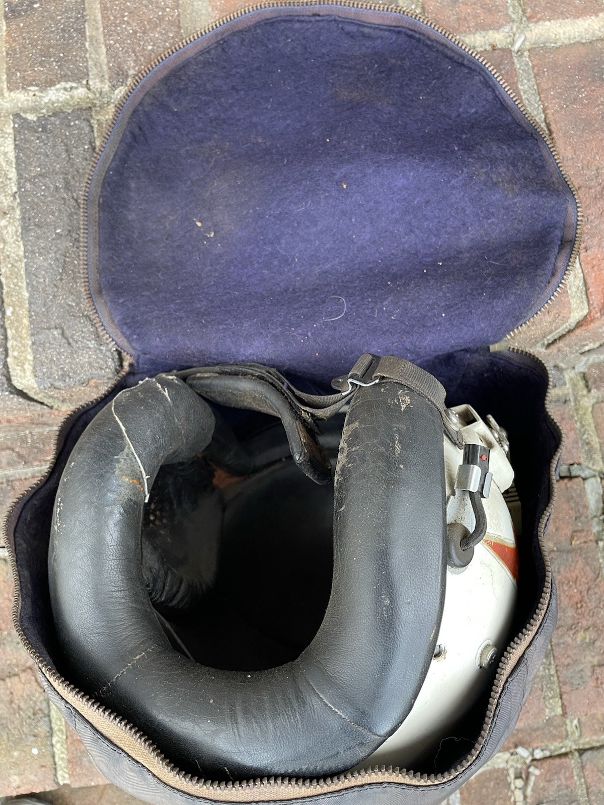 Vtg HGU-26 Dual Visor Gentex Flight Fighter Pilot Helmet Partial decals