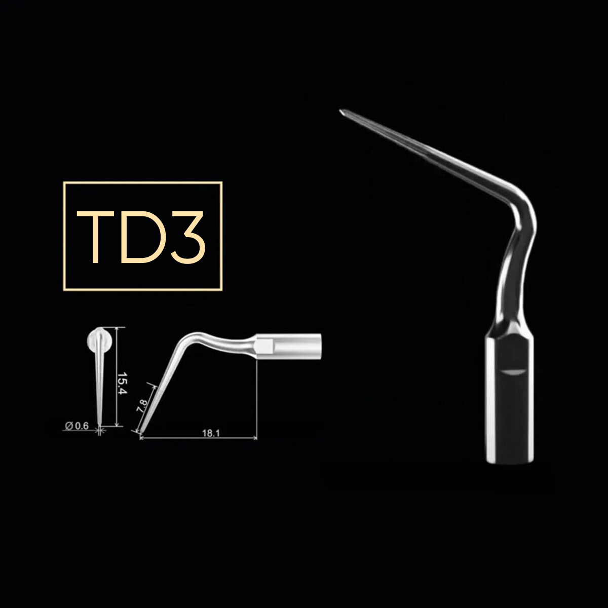 Woodpecker Dr Talal's Endo Kit Endodontic Ultrasonic Scaler Tips Kit Set TD1-TD6