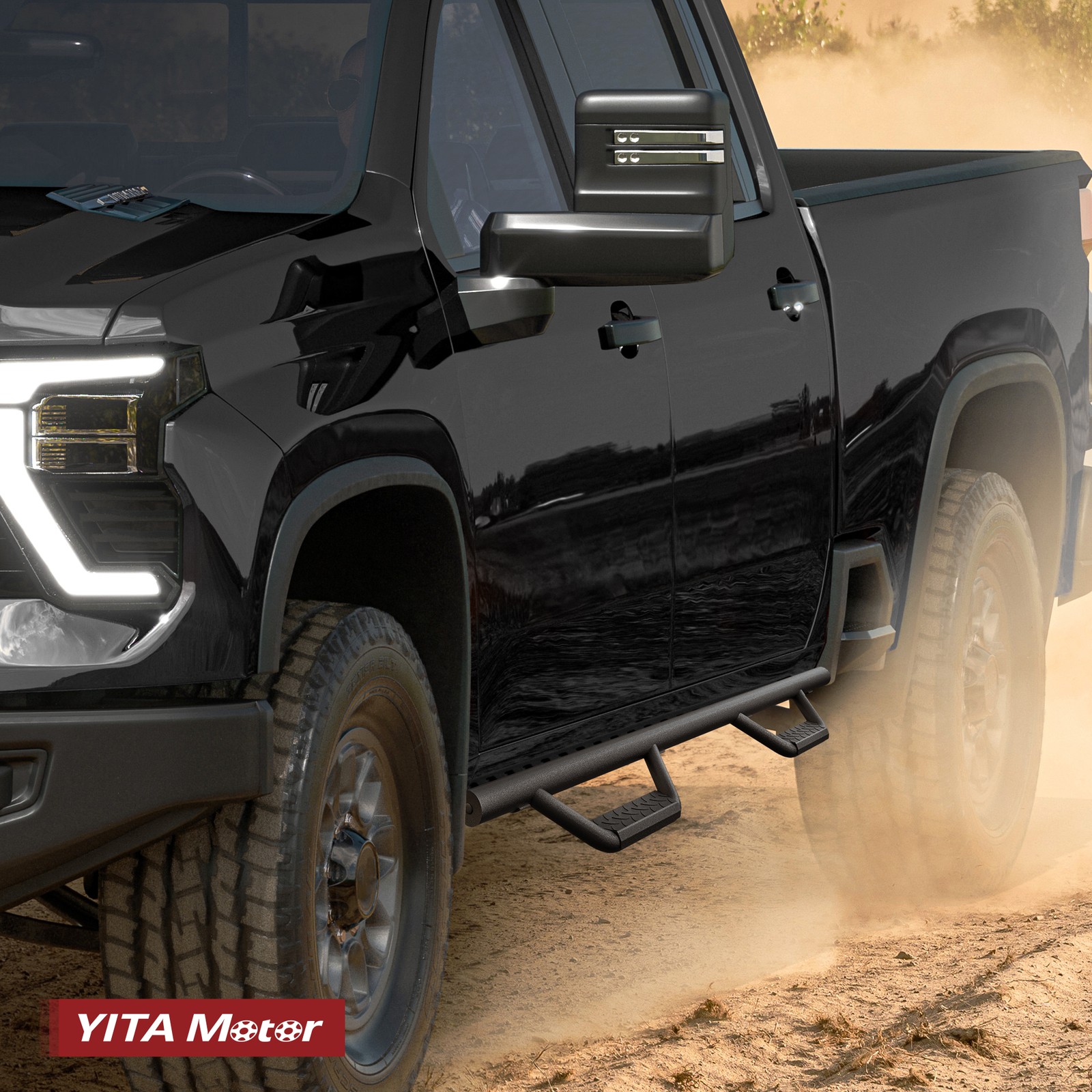 Drop Running Boards for 07-18 Silverado/Sierra 1500 2500HD Crew Cab Nerf Bars