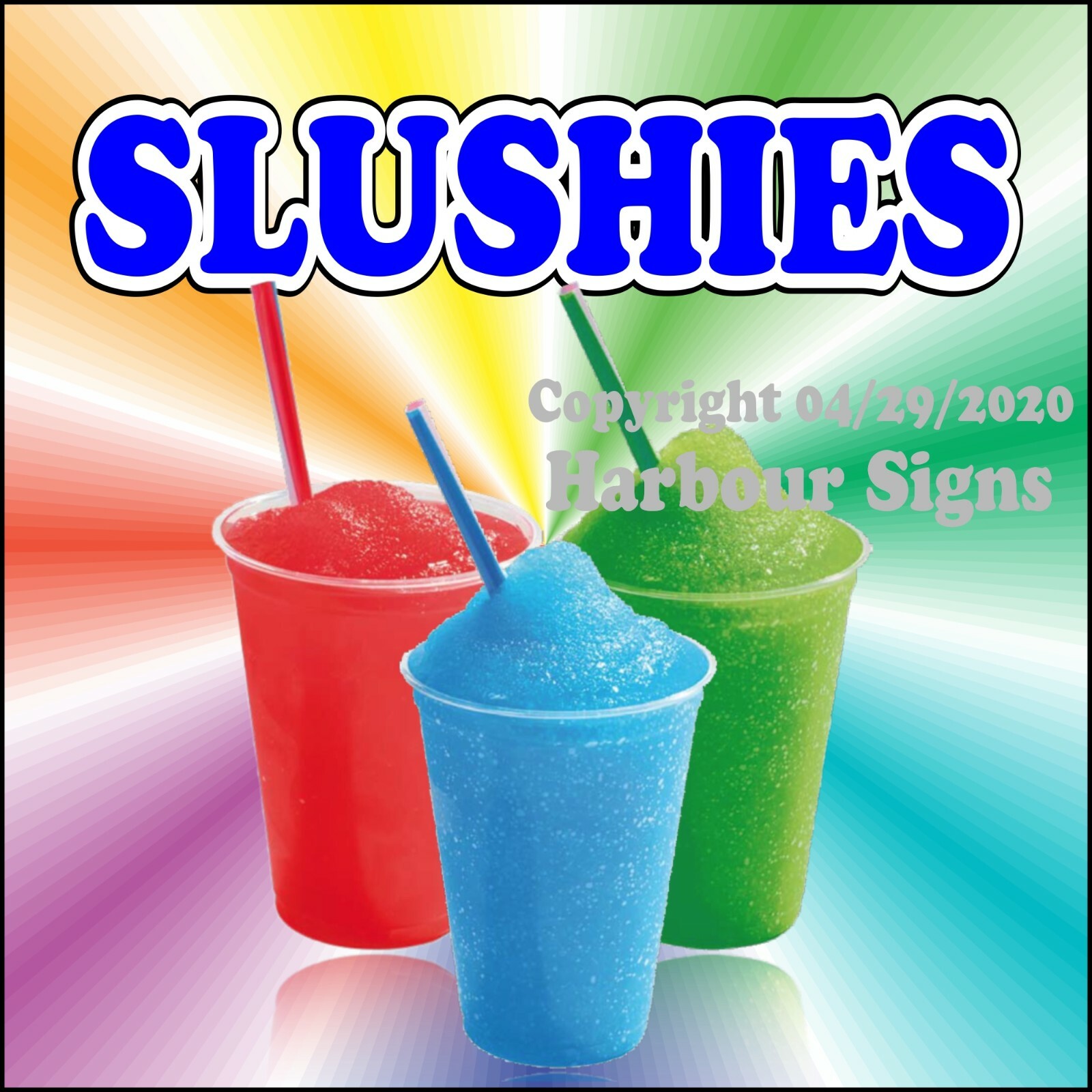 Slushies DECAL (Choose Your Size) Slurpee Icee Concession Food Truck Sticker