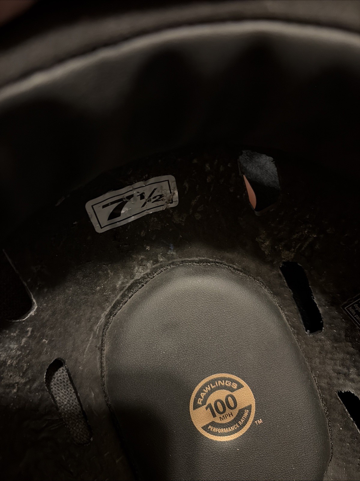 Rare Carson Kelly Chicago Cubs Used Cubs Catching Helmet Skull Cap