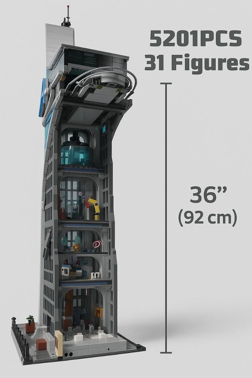 5201 Pcs Superhero City Tower Building Set – Large Architecture Model | NO BOX