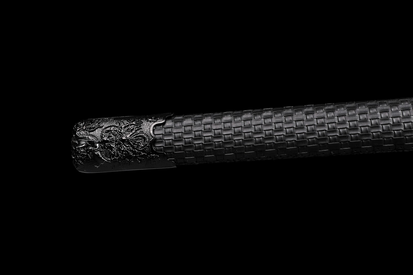 Full Tang 9260 Spring Steel Black Dragon Ninja Sword Japanese Straight Ninjato