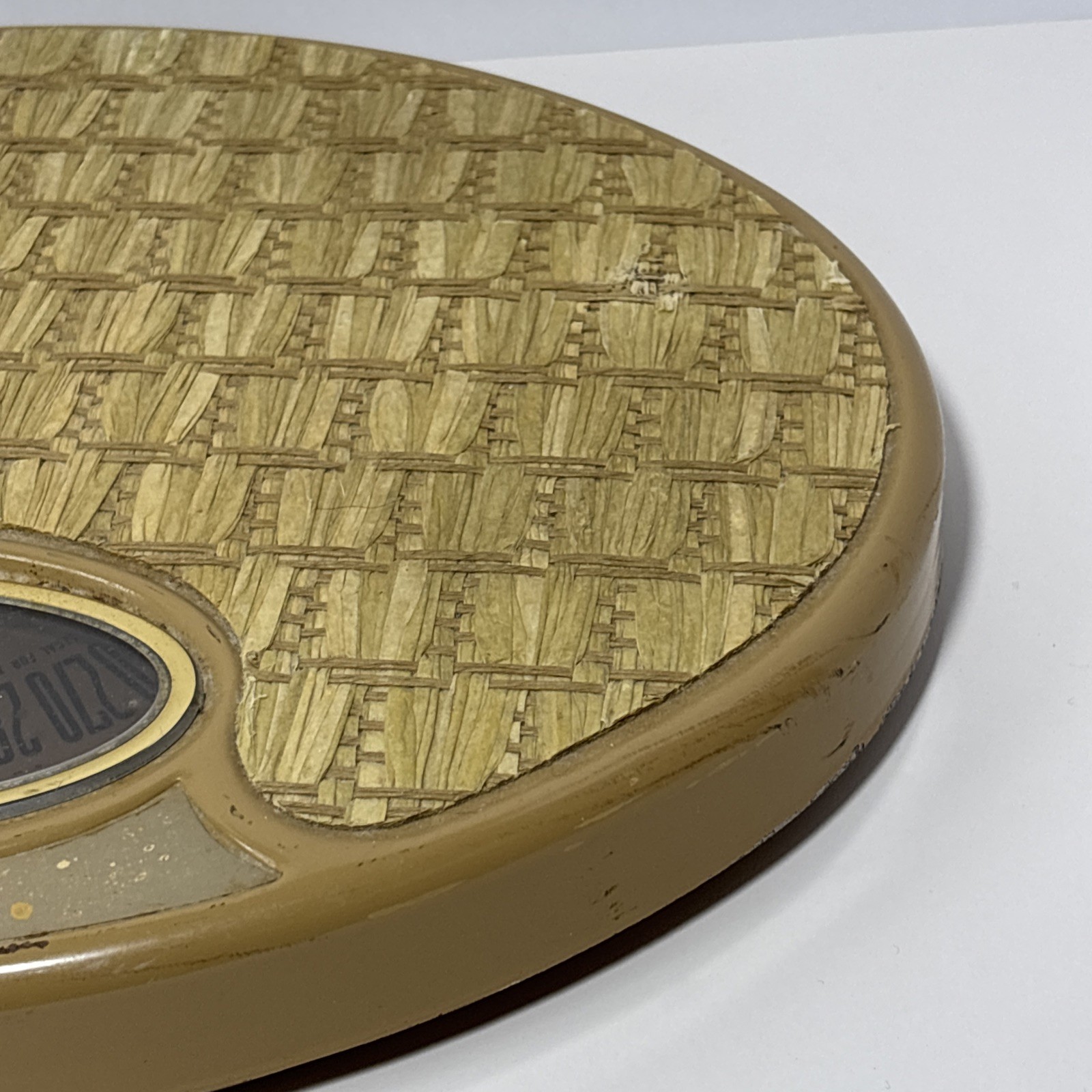 VTG Counselor Oval Bubble Viewer Bathroom Scale Mid Century Modern Rattan - USA