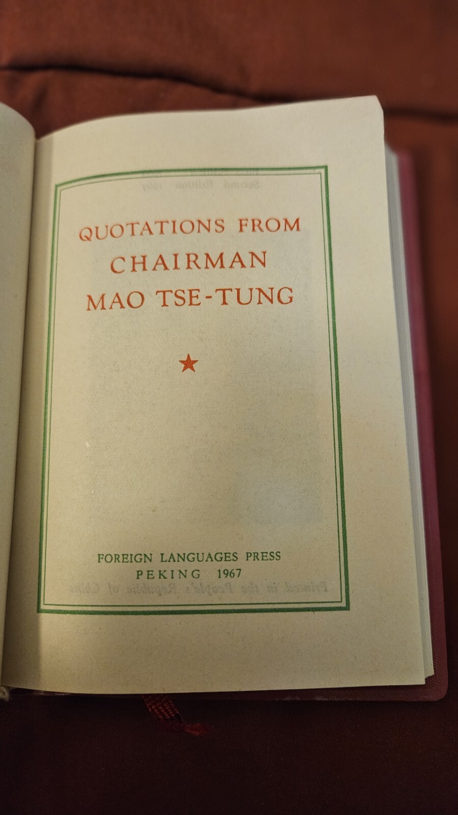 Before RedNote, Original Little Red Book: QUOTATIONS FROM CHAIRMAN MAO TSE-TUNG
