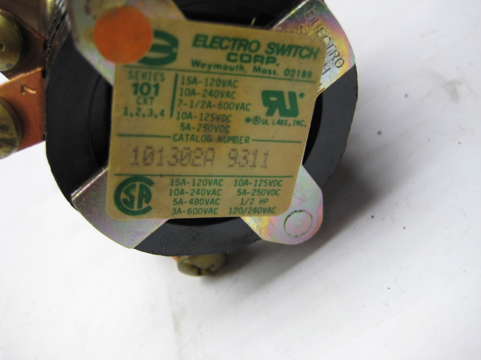 ELECTRO SWITCH 101302A 9311 ROTARY SWITCH NSNP