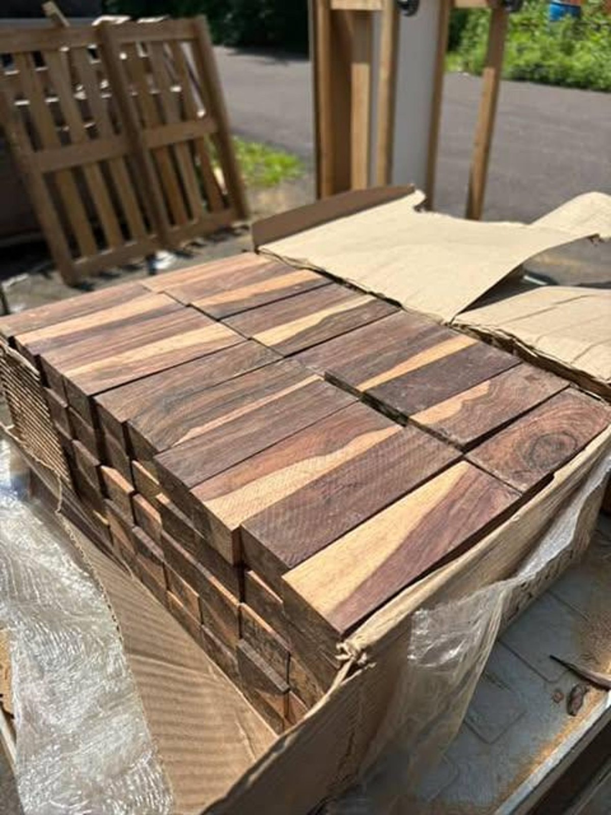 1.5" x 1" x 5" Cocobolo Blanks (Pack of 20 pcs)