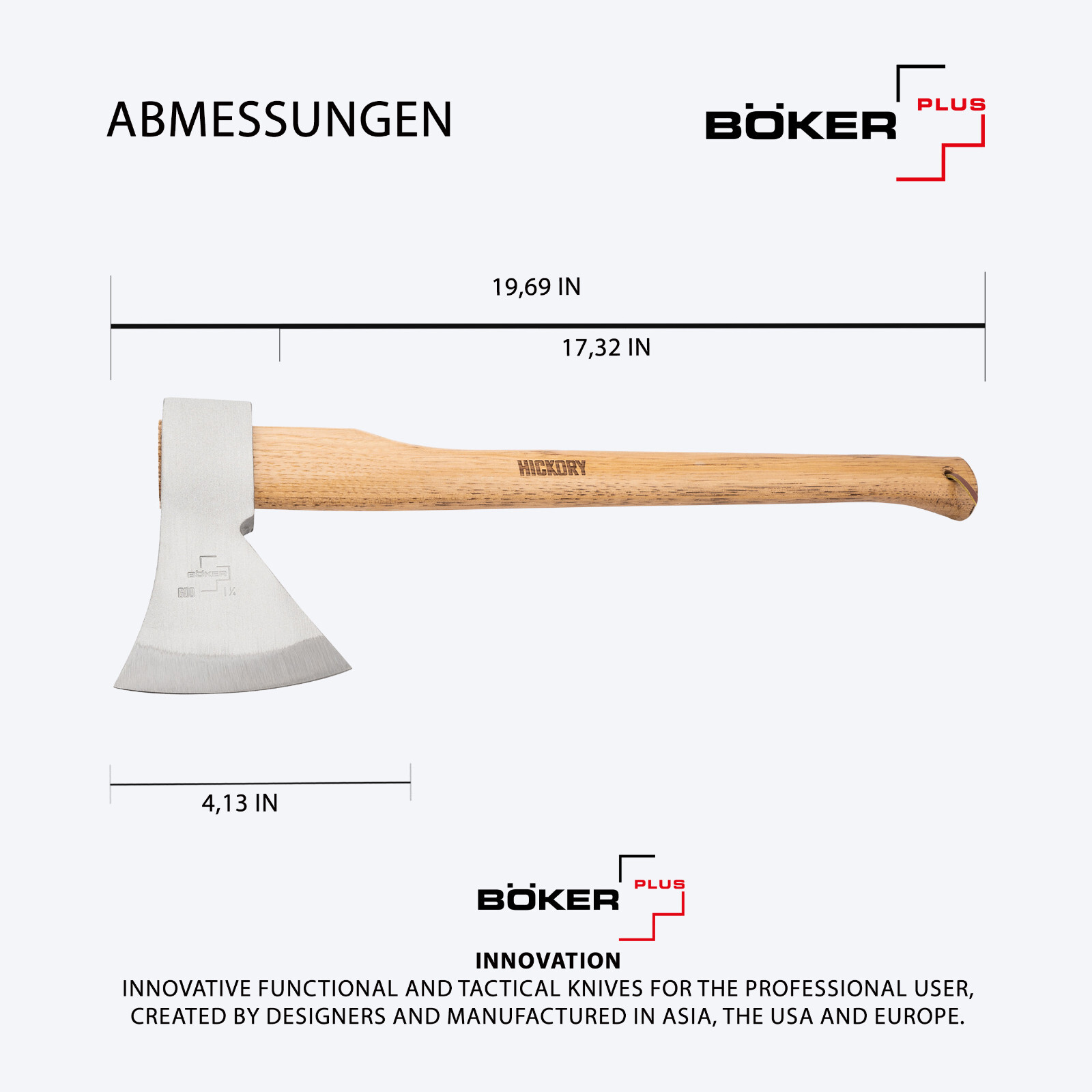 20" Boker Plus Appalachian Axe Big 1055 Blade Hickory Handle Hatchet ✔️09BO255