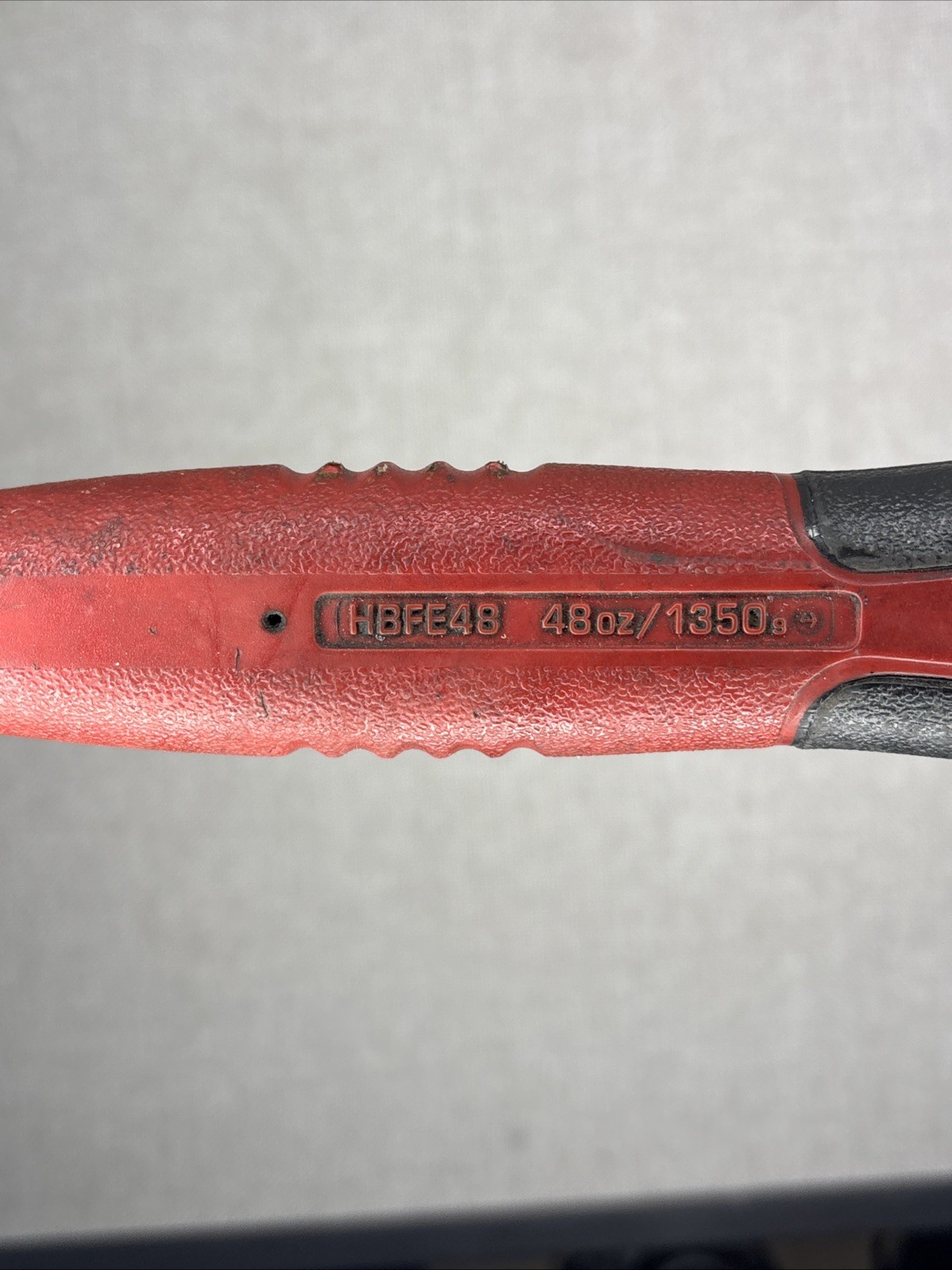 Snap-On Tools 48oz Dead Blow Hammer. HBFE48. Soft Grip. Red