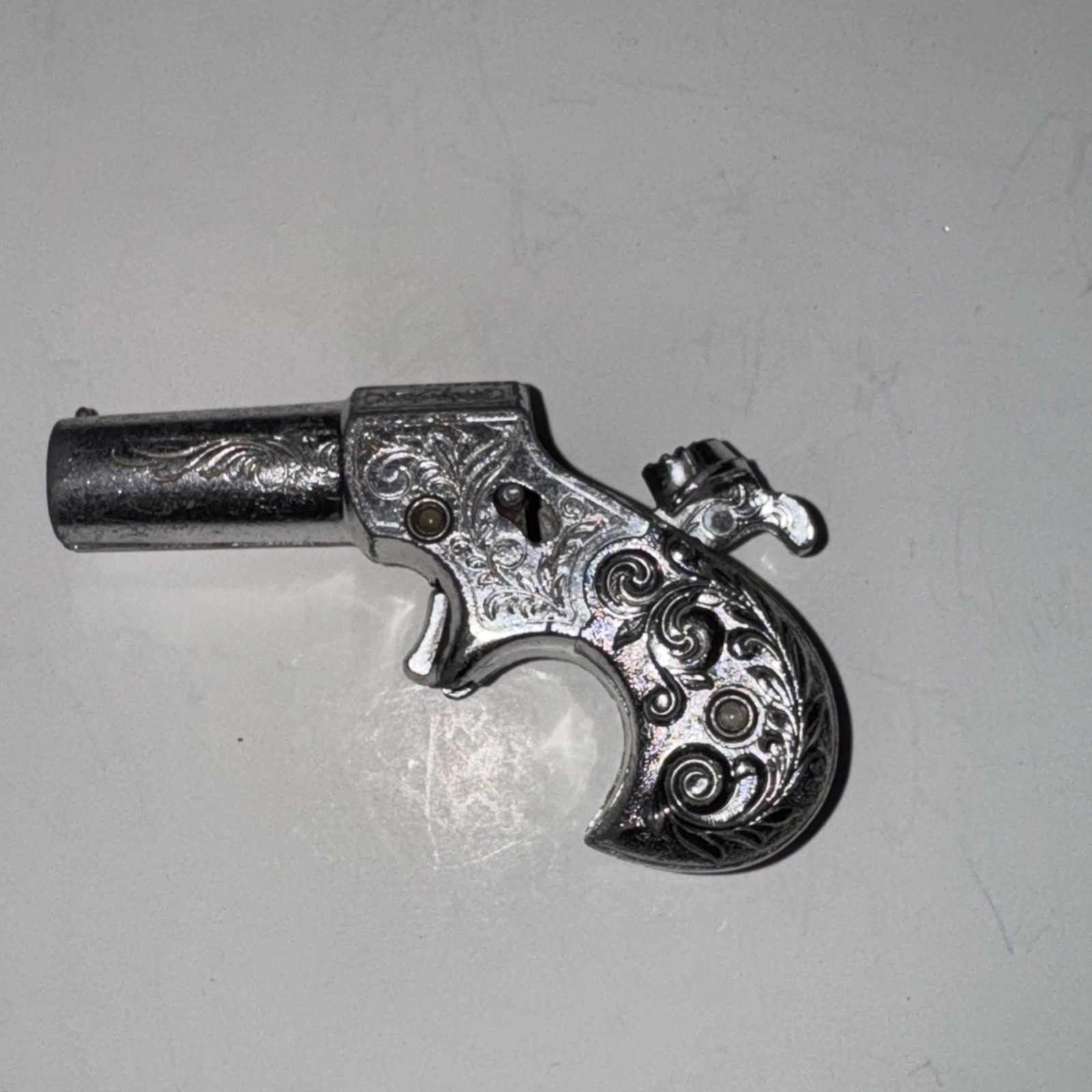 Vtg 1959 Mattel Toy Remington 1867 Derringer Pistol Cap Gun Cowboy Belt Buckle