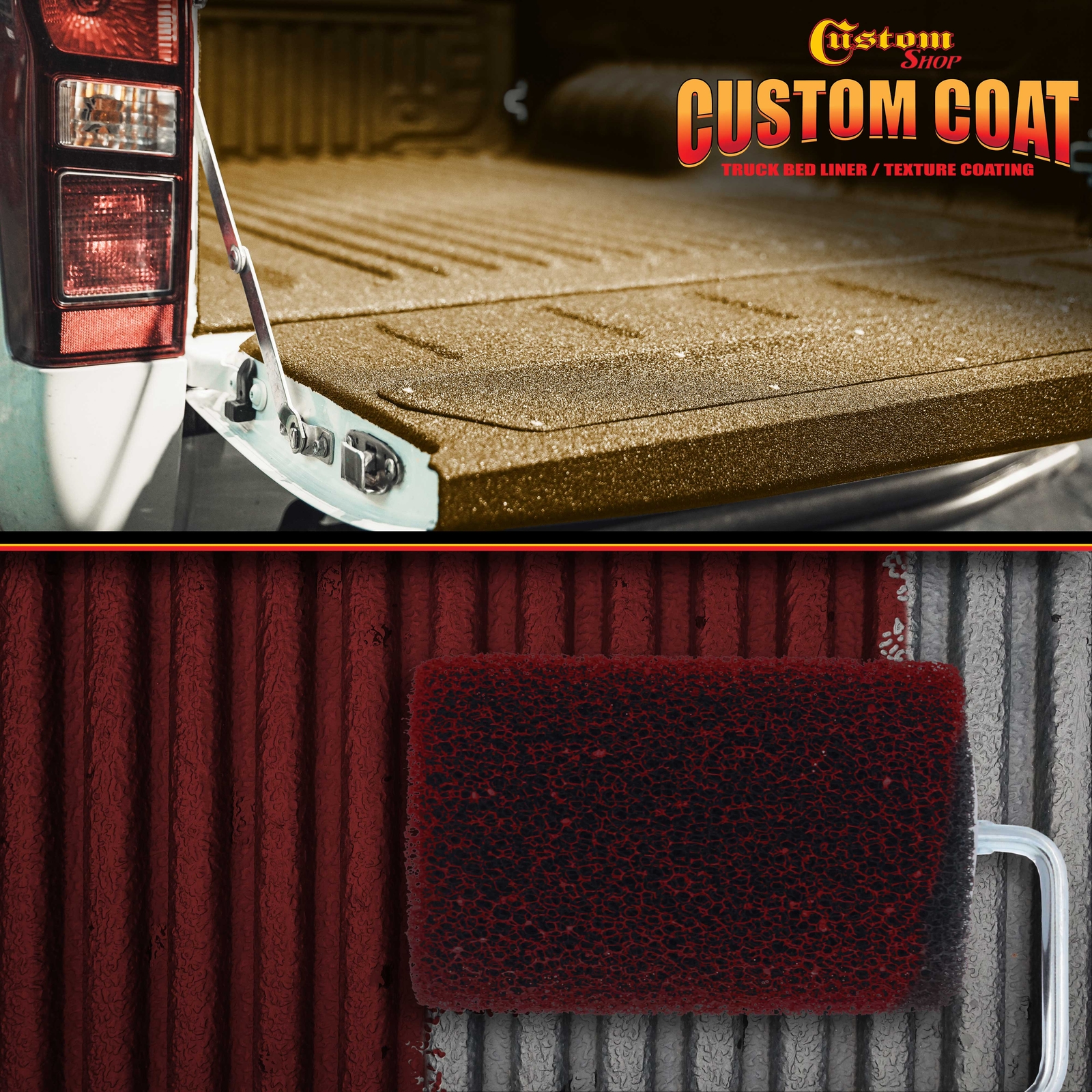 4" Paint Roller Frame Textured Roller Covers, Roll-On Custom Coat Truck Bedliner