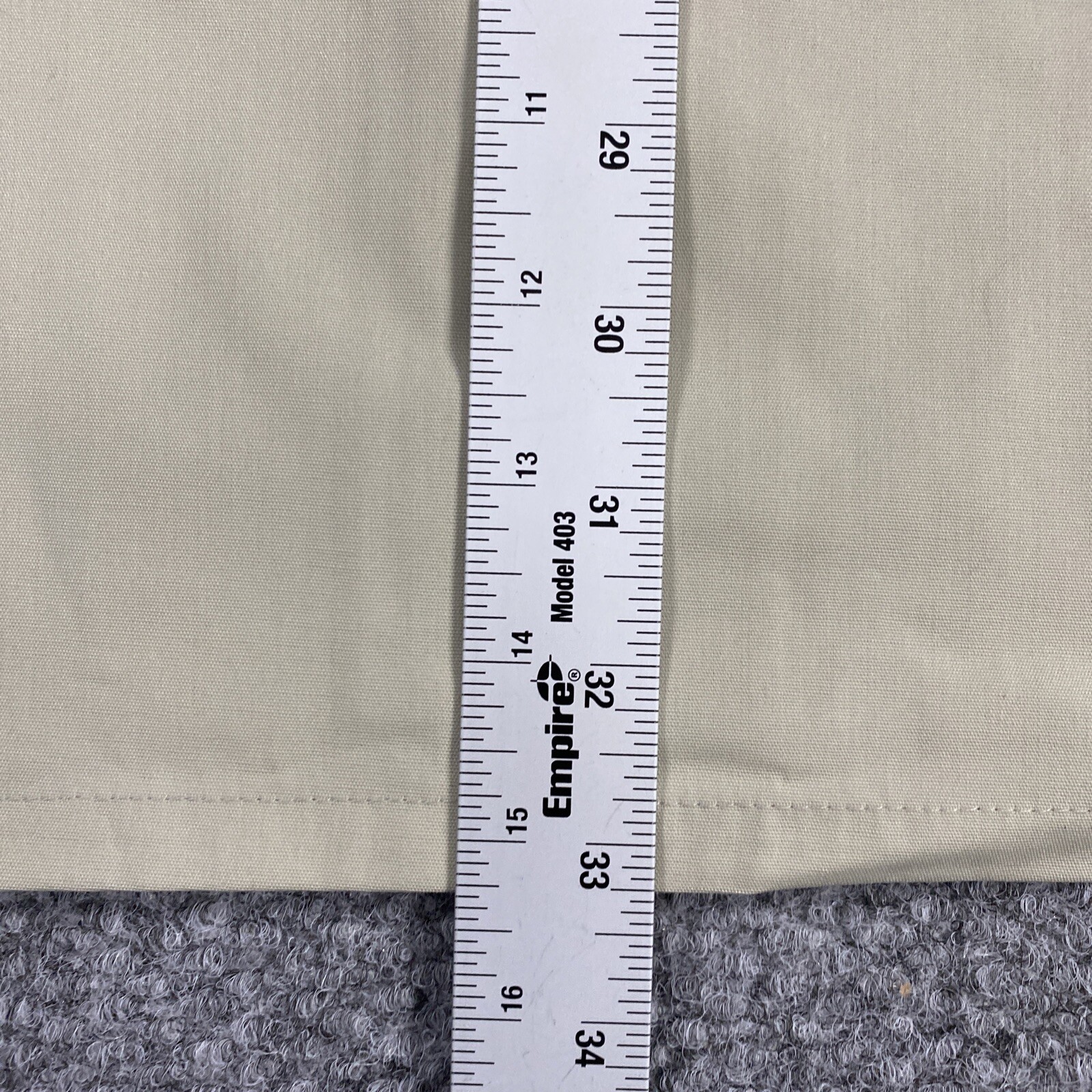 New Chef Chefs Short Sleeve Shirt Button Up Beige Size 4XL