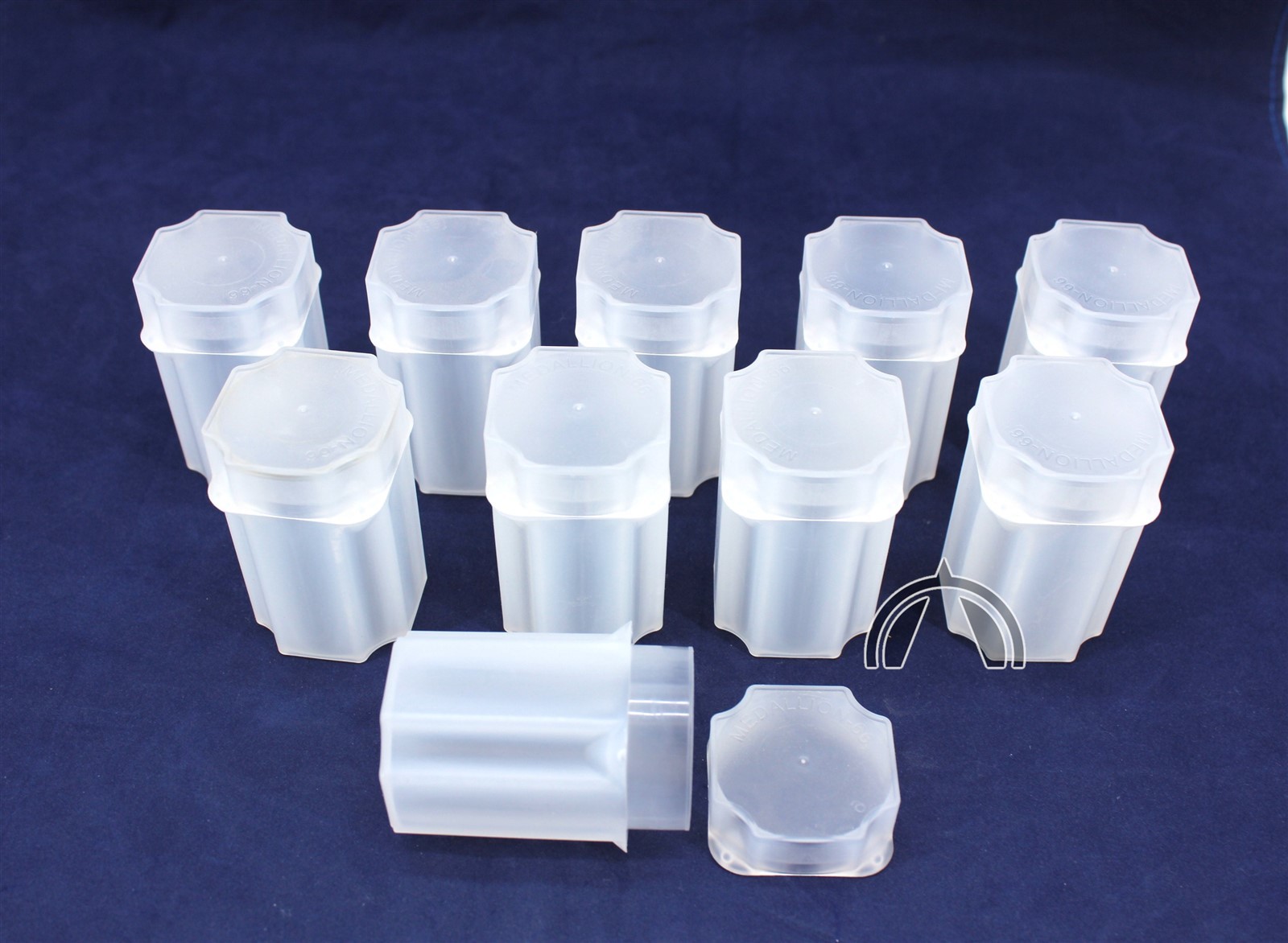 10 Square Coin Tubes for Silver & Copper 1oz Round Medallions 39mm Diameter