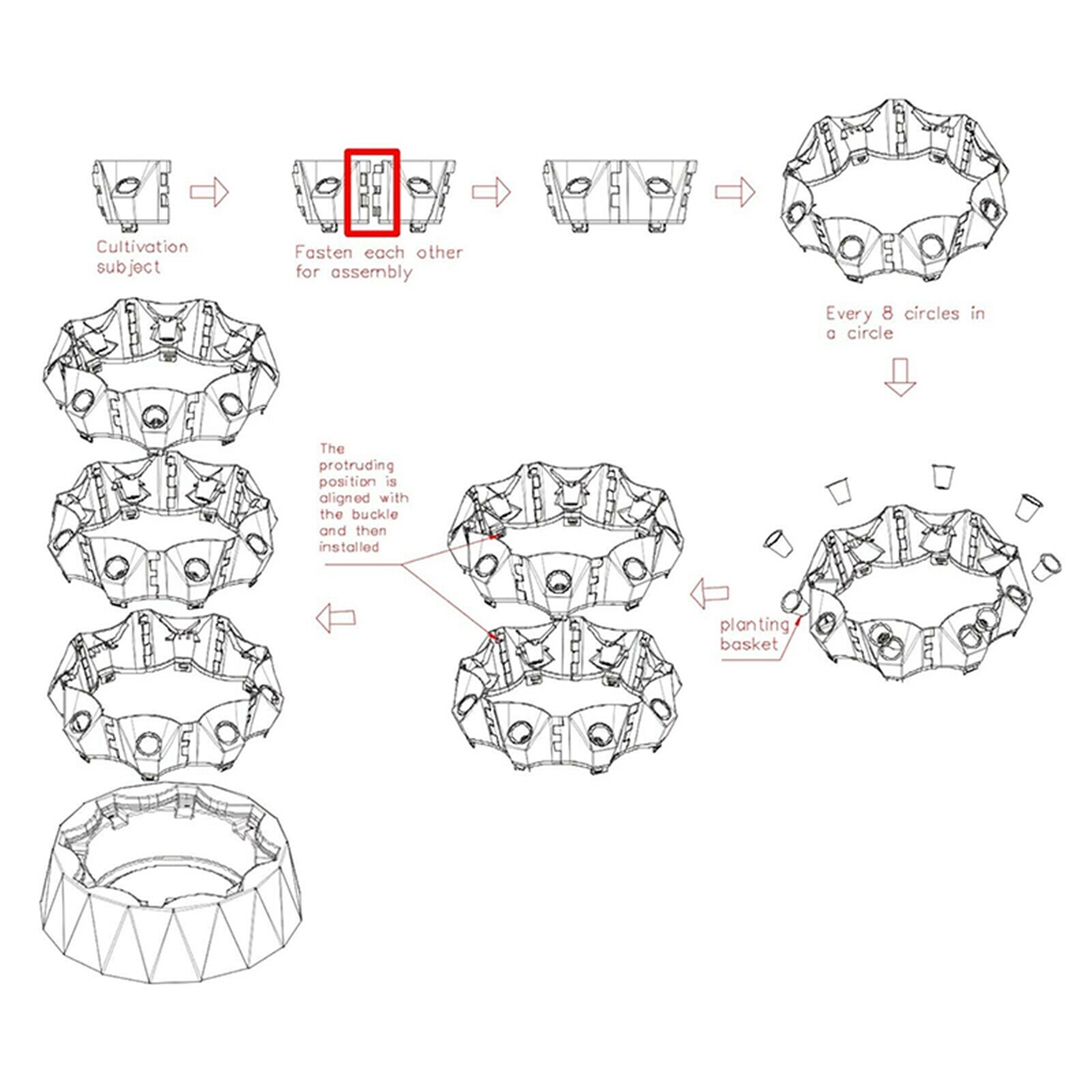 Vertical Hydroponic System Tower Garden Aeroponics Home Grow Kit 10 Layer 80Pots