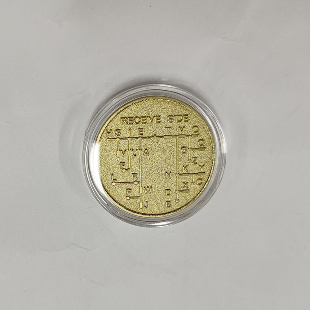 CW Morse Code Decoder Chart Medal Coin Morse Commemorative Coin Gift Prize NEW