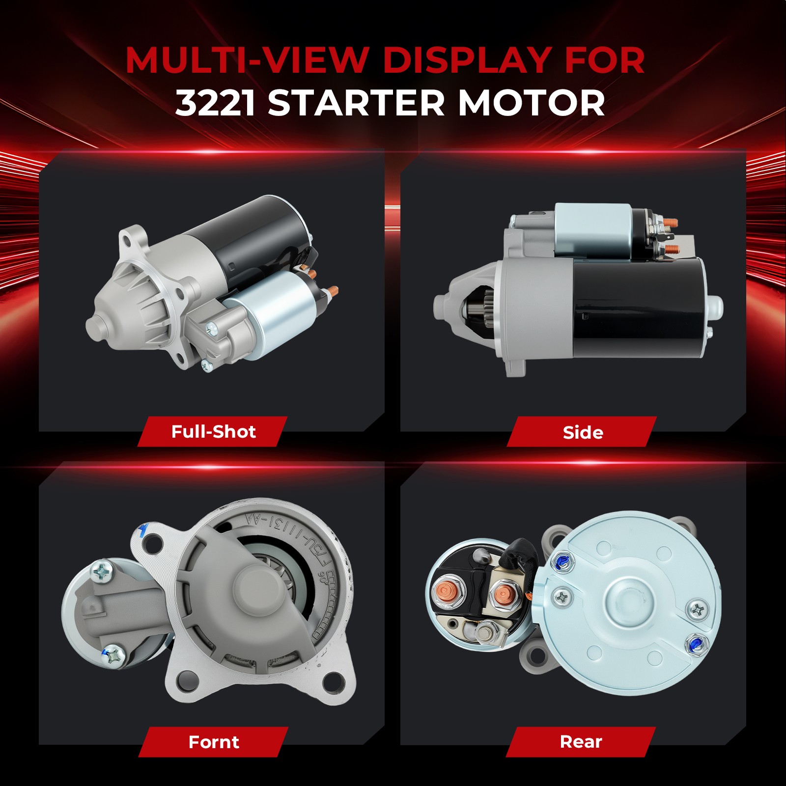 3267 Starter for Ford E-150 E-250 E-250 E-350 E-550 Super Duty 4.6 5.4L 3221