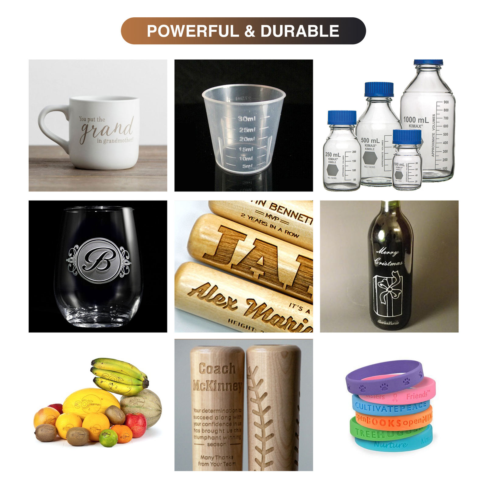 OMTech 4 Wheel Rotary Axis Attachment for 50W and up CO2 Laser Engraver Cutter