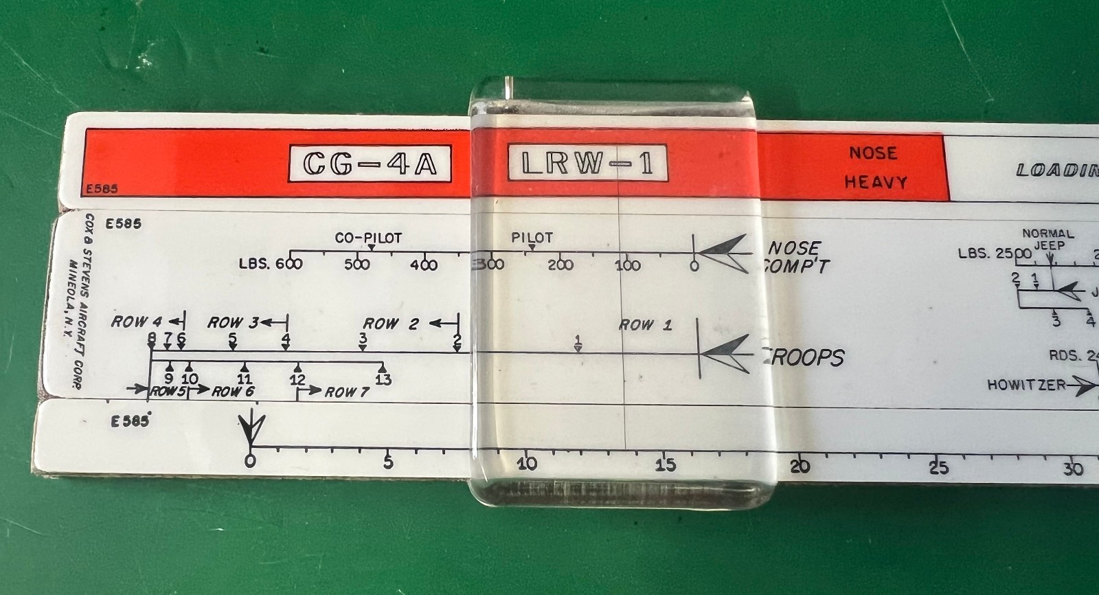 ARMY AIR FORCES CG-4A INVASION GLIDER LOAD ADJUSTER